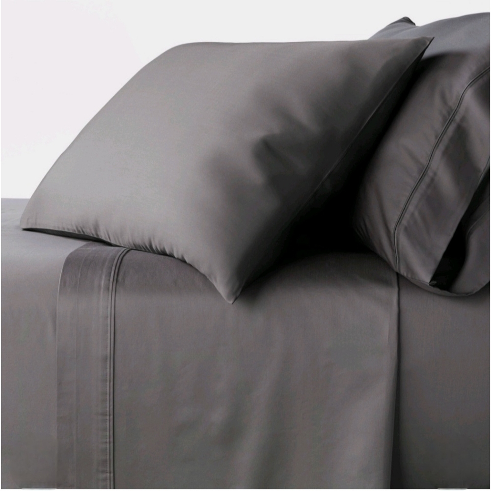 Threshold King 400 Thread Count Performance FittedSheet Dark Gray